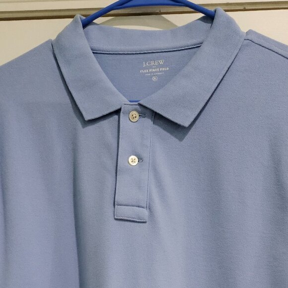 J.Crew Flex Pique Polo Shirt XL – Dusty Blue | Premium Preppy Classic - Picture 2 of 3